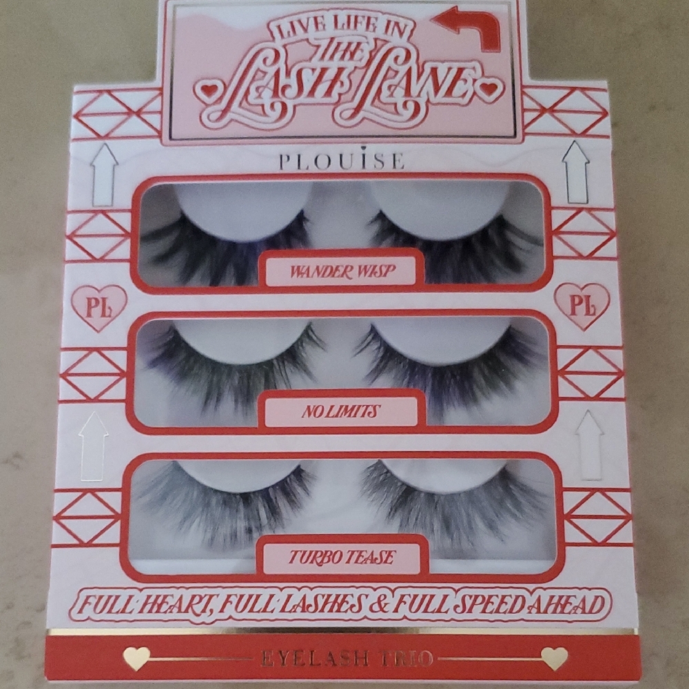 P.Louise Lash Lane Eyelash Trio - Black